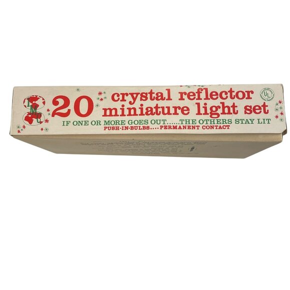 IMC Christmas Lights Vintage Crystal Reflector Miniature 3 Sets 20 Lights Each - Picture 9 of 12